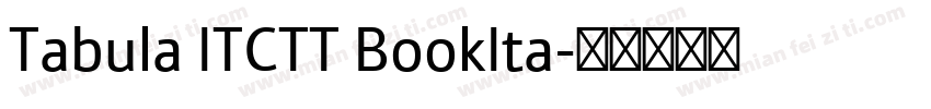 Tabula ITCTT BookIta字体转换